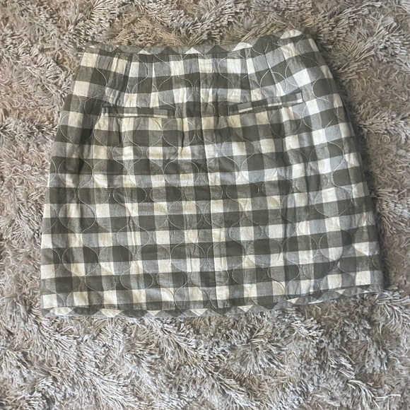 Madewell Curvy Quilted Flannel Mini Skirt in Gingham Check NWT Women’s Size 8 - Picture 4 of 12